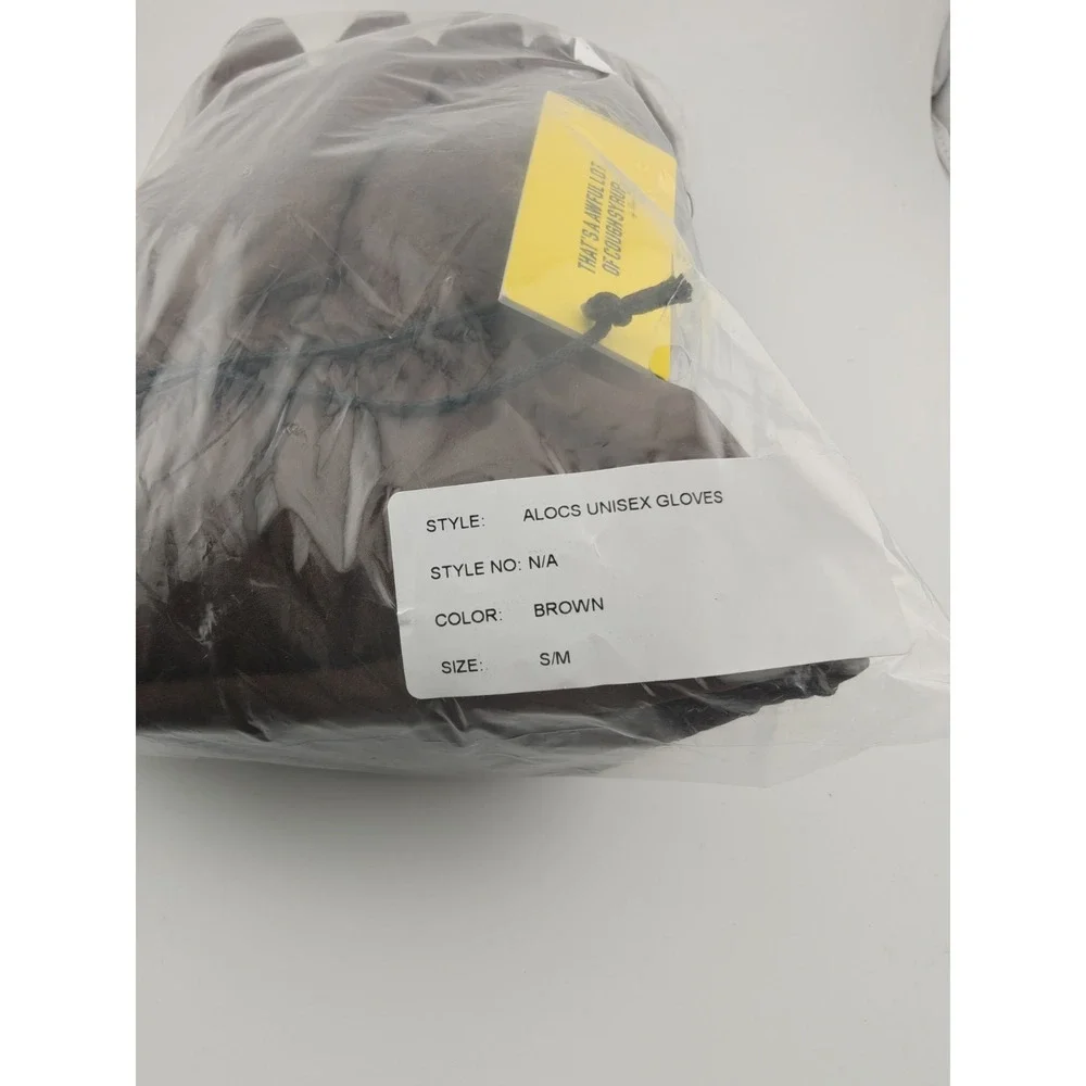 Awful Lot of Cough Syrup Gloves Snowboarding Ski Snow S/M Small Medium Brown New